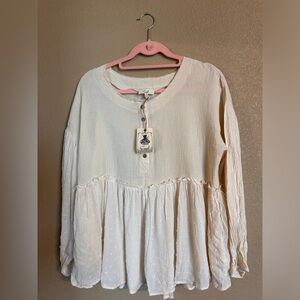 Bohemian cream colored top